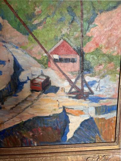 Charles Yarnall Abbott American Impressionist oil painting titled The Quarry by Yarnell Abbott