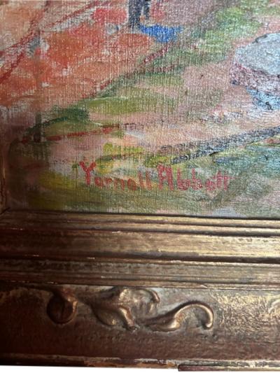 Charles Yarnall Abbott American Impressionist oil painting titled The Quarry by Yarnell Abbott