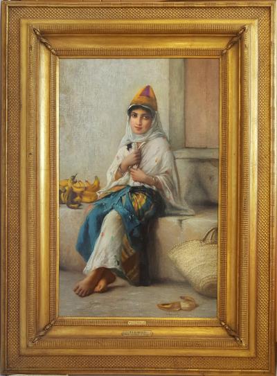 Charles Z Landelle Petite Marchande de Banane Orientalist
