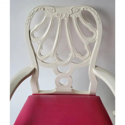 Charlotte Moss Hollywood Regency Pink Leather Arm Chair