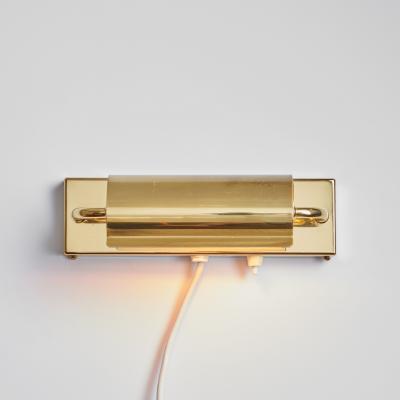 Charlotte Perriand 1960s Scandinavian Brass Rotating Wall Lamp in the Style of Charlotte Perriand