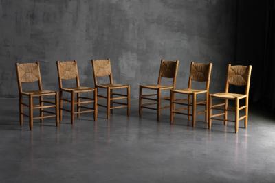 Charlotte Perriand Bauche Dining Chairs by Charlotte Perriand for Steph Simon France 1950s