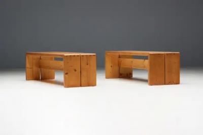 Charlotte Perriand Benches by Charlotte Perriand for Les Arcs France 1960s