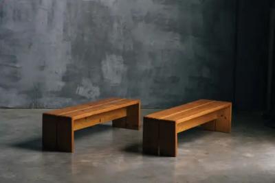Charlotte Perriand Benches by Charlotte Perriand for Les Arcs France 1960s