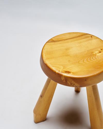 Charlotte Perriand Blonde Pine Sandoz Stool by Charlotte Perriand France c 1963