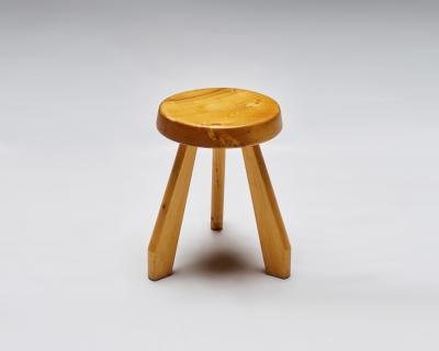 Charlotte Perriand Blonde Pine Sandoz Stool by Charlotte Perriand France c 1963