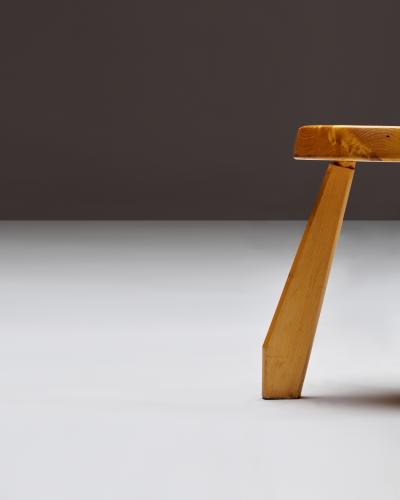 Charlotte Perriand Blonde Pine Sandoz Stool by Charlotte Perriand France c 1963