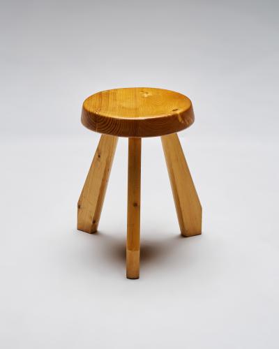 Charlotte Perriand Blonde Pine Sandoz Stool by Charlotte Perriand France c 1963