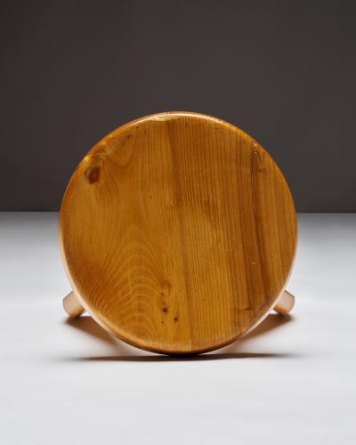 Charlotte Perriand Blonde Pine Sandoz Stool by Charlotte Perriand France c 1963