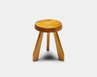 Charlotte Perriand Blonde Pine Sandoz Stool by Charlotte Perriand France c 1963