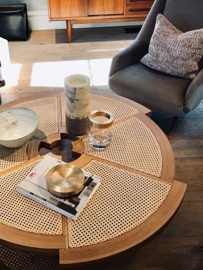 Charlotte Perriand CHARLOTTE PERRIAND 529 RIO TABLE IN VIENNESE STRAW