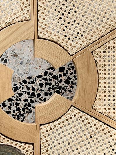 Charlotte Perriand CHARLOTTE PERRIAND 529 RIO TABLE IN VIENNESE STRAW