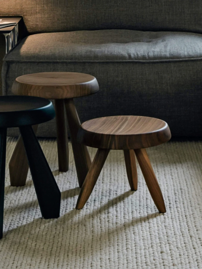 Charlotte Perriand CHARLOTTE PERRIAND TABOURET BERGER STOOL IN WALNUT