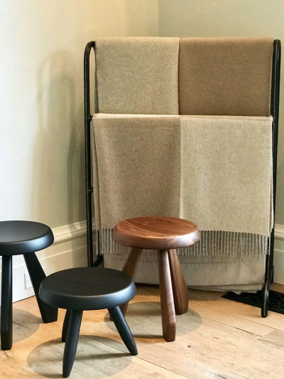 Charlotte Perriand CHARLOTTE PERRIAND TABOURET MERIBEL STOOL IN WALNUT
