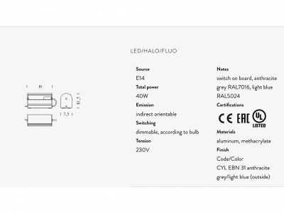 Charlotte Perriand Charlotte Perriand Applique Cylindrique Wall Lamp Longue