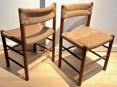 Charlotte Perriand Charlotte Perriand Ed Sentou set of 6 dinning chairs model Dordogne 