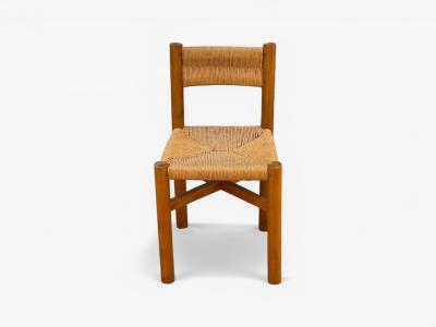 Charlotte Perriand Charlotte Perriand French Mid Century Early Straw Back Meribel Chairs c 1946