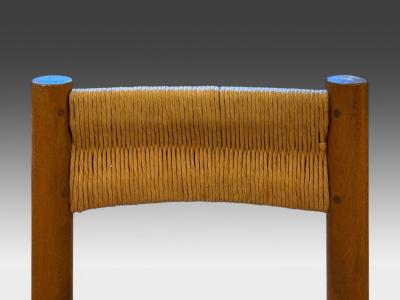 Charlotte Perriand Charlotte Perriand French Mid Century Early Straw Back Meribel Chairs c 1946