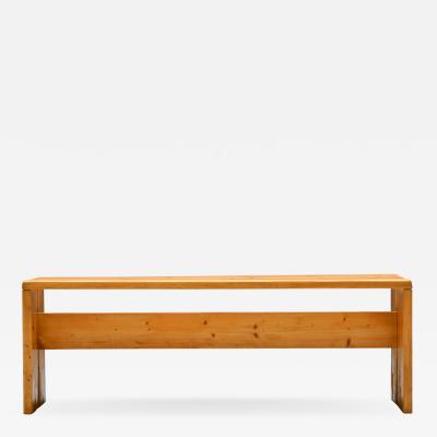 Pair of benches and table model les Arcs by CHARLOTTE PERRIAND