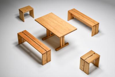 Charlotte Perriand Charlotte Perriand Les Arc three person Bench 1960s