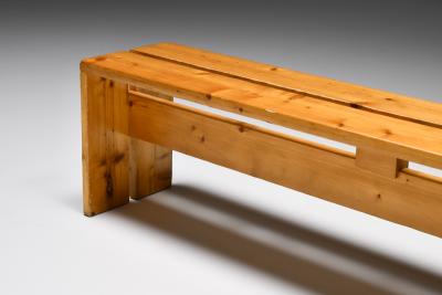 Charlotte Perriand Charlotte Perriand Les Arc three person Bench 1960s