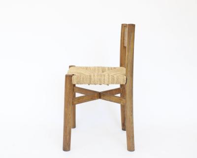 Charlotte Perriand Charlotte Perriand Meribel Oak and Rush Dining Chair Les Arcs