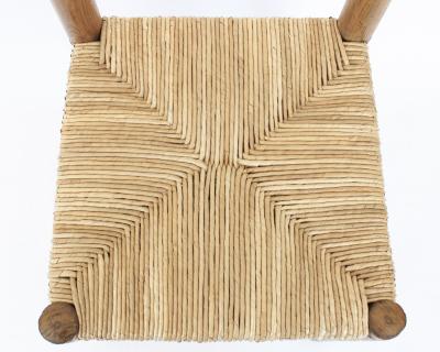 Charlotte Perriand Charlotte Perriand Meribel Oak and Rush Dining Chair Les Arcs