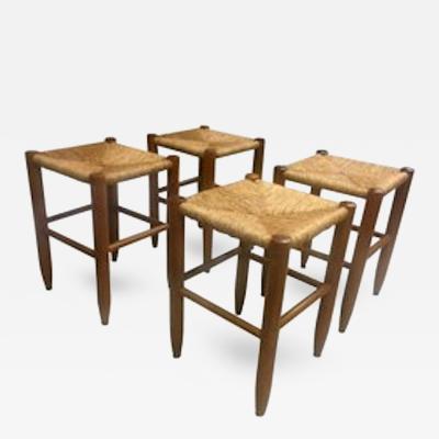 Charlotte Perriand Charlotte Perriand Set of 4 Stools in Rush