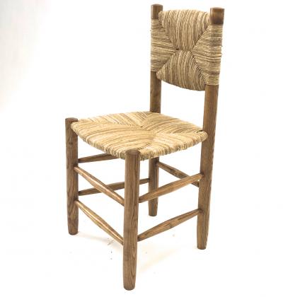 Charlotte Perriand Charlotte Perriand genuine set of 4 Bauche chairs in ash tree and rush