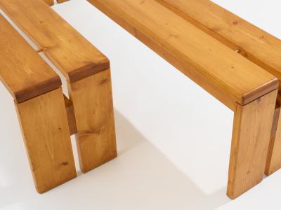 Charlotte Perriand Charlotte Perriand pine benches Les Arcs 1970s