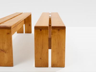 Charlotte Perriand Charlotte Perriand pine benches Les Arcs 1970s