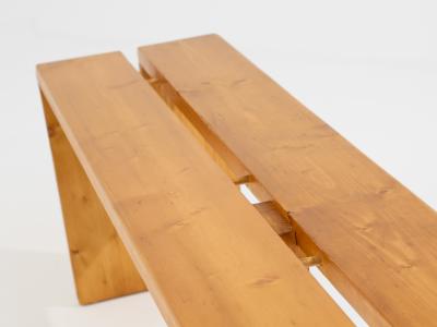 Charlotte Perriand Charlotte Perriand pine benches Les Arcs 1970s