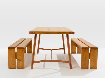Charlotte Perriand Charlotte Perriand pine benches Les Arcs 1970s