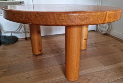 Charlotte Perriand Charlotte Perriand rare small solid pine les arcs coffee table