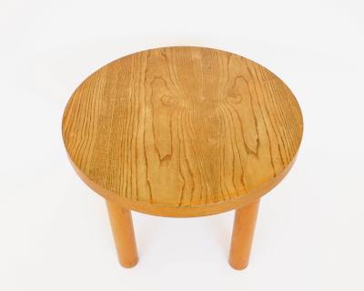 Charlotte Perriand Charlotte Perriand round small coffee table or side table in pine wood