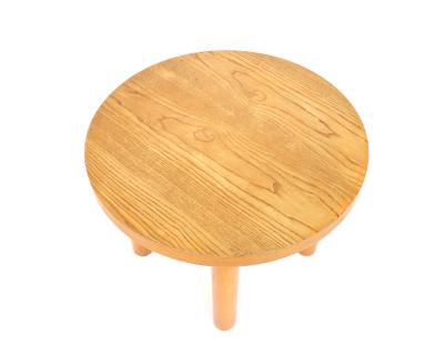 Charlotte Perriand Charlotte Perriand round small coffee table or side table in pine wood