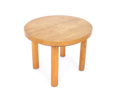 Charlotte Perriand Charlotte Perriand round small coffee table or side table in pine wood