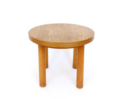Charlotte Perriand Charlotte Perriand round small coffee table or side table in pine wood