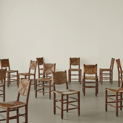 Charlotte Perriand Charlotte Perriand set of twelve Bauche chairs model no 19 1950s