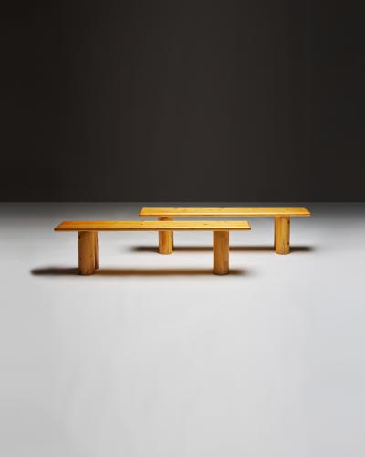 Charlotte Perriand European Pine Bench In the Manner of Charlotte Perriand France c 1960