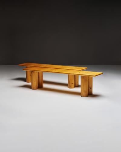 Charlotte Perriand European Pine Bench In the Manner of Charlotte Perriand France c 1960