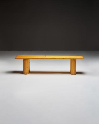 Charlotte Perriand European Pine Bench In the Manner of Charlotte Perriand France c 1960
