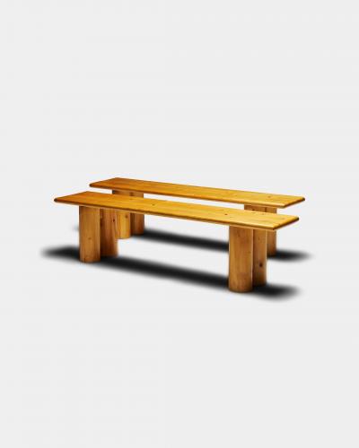 Charlotte Perriand European Pine Bench In the Manner of Charlotte Perriand France c 1960