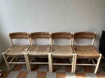 Charlotte Perriand Four Dordogne chairs by Charlotte Perriand Robert Sentou France 1950s