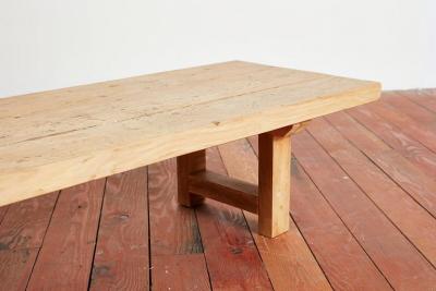 Charlotte Perriand LARGE OAK COFFEE TABLE BENCH FRANCE 1950S