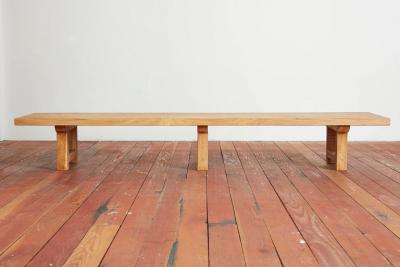 Charlotte Perriand LARGE OAK COFFEE TABLE BENCH FRANCE 1950S