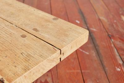 Charlotte Perriand LARGE OAK COFFEE TABLE BENCH FRANCE 1950S