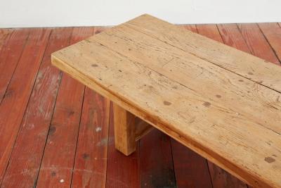 Charlotte Perriand LARGE OAK COFFEE TABLE BENCH FRANCE 1950S