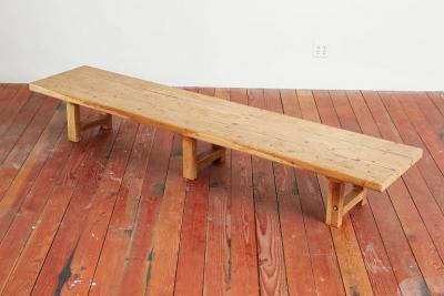 Charlotte Perriand LARGE OAK COFFEE TABLE BENCH FRANCE 1950S