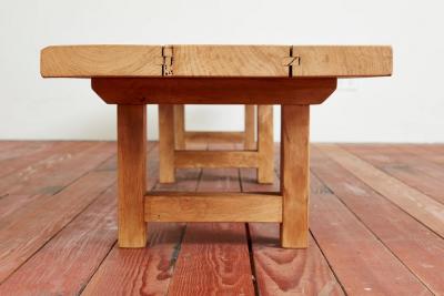 Charlotte Perriand LARGE OAK COFFEE TABLE BENCH FRANCE 1950S
